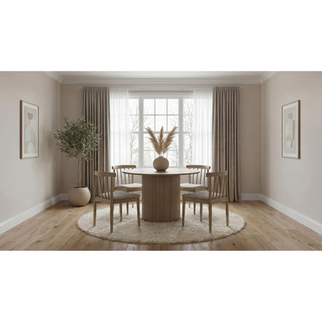  Coaster Furniture Hamlyn 193930NAT 47-inch Round Wood Dining Room Table - Natural Oak IMAGE 8
