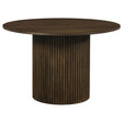  Coaster Furniture Hamlyn 193930WAL 47-inch Round Wood Dining Room Table - Walnut IMAGE 1