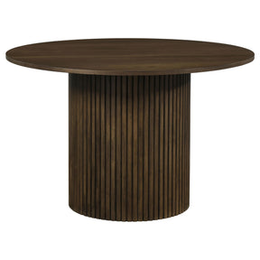  Coaster Furniture Hamlyn 193930WAL 47-inch Round Wood Dining Room Table - Walnut IMAGE 1