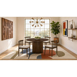  Coaster Furniture Hamlyn 193930WAL 47-inch Round Wood Dining Room Table - Walnut IMAGE 5