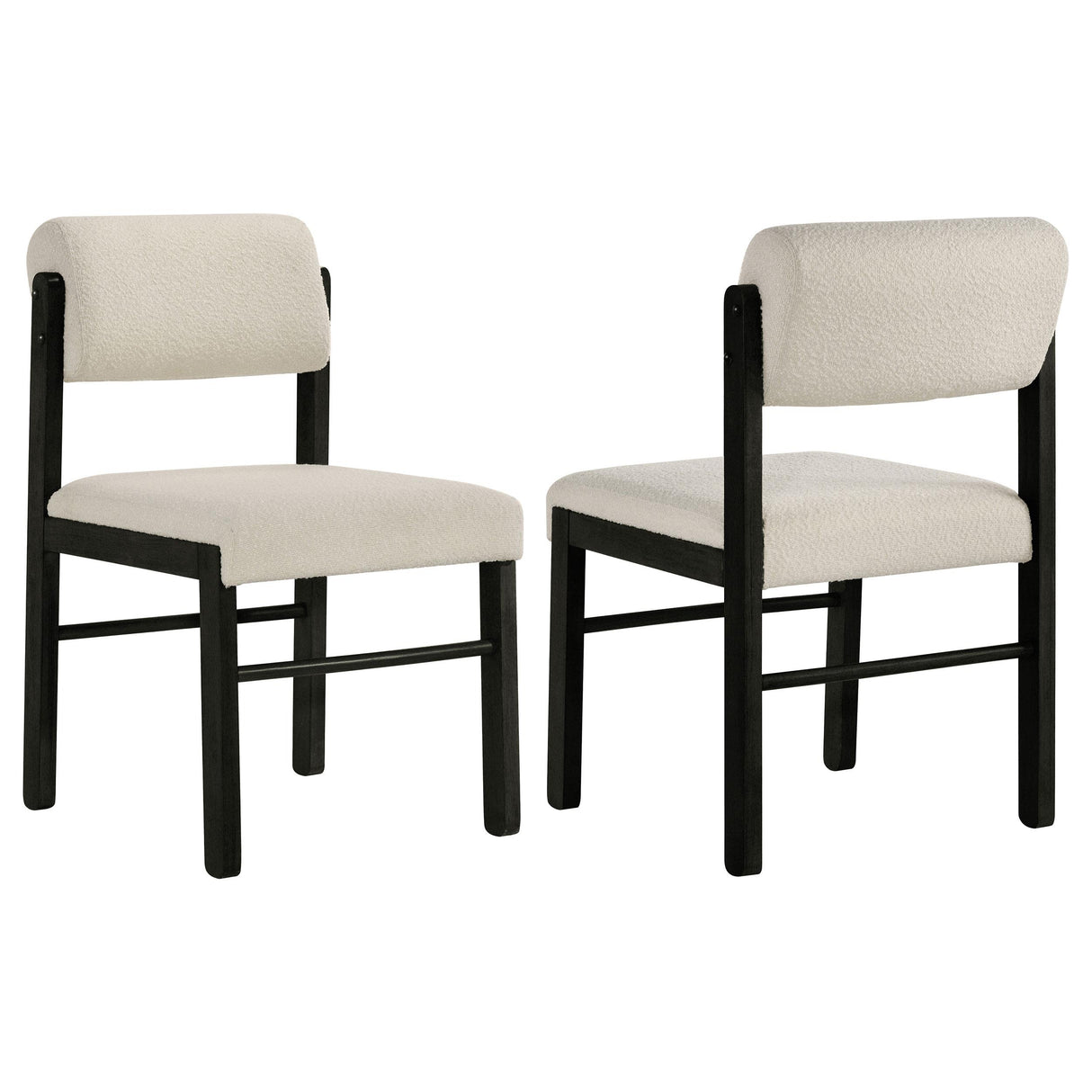 Coaster Furniture Kehoe 193932BLK Set of 2 Upholstered Dining Side Chair - Cream/Black IMAGE 1