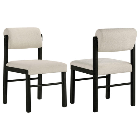  Coaster Furniture Kehoe 193932BLK Set of 2 Upholstered Dining Side Chair - Cream/Black IMAGE 1
