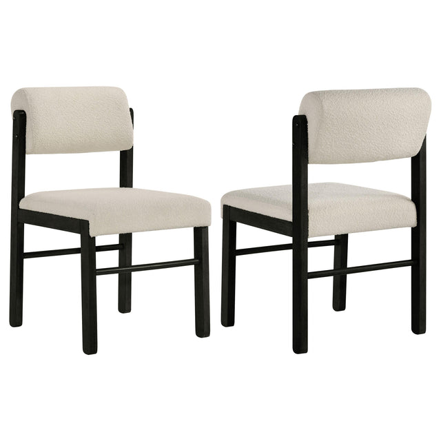  Coaster Furniture Kehoe 193932BLK Set of 2 Upholstered Dining Side Chair - Cream/Black IMAGE 1