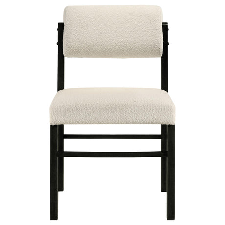  Coaster Furniture Kehoe 193932BLK Set of 2 Upholstered Dining Side Chair - Cream/Black IMAGE 5