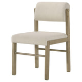 Coaster Furniture Kehoe 193932NAT Set of 2 Upholstered Dining Side Chair - Cream/Natural Oak IMAGE 3