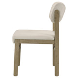  Coaster Furniture Kehoe 193932NAT Set of 2 Upholstered Dining Side Chair - Cream/Natural Oak IMAGE 5