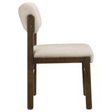  Coaster Furniture Kehoe 193932WAL Set of 2 Upholstered Dining Side Chair - Cream/Walnut IMAGE 2