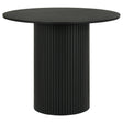  Coaster Furniture Hamlyn 193938BLK 43-inch Round Wood Counter Height Dining Table - Black IMAGE 1