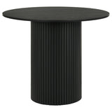  Coaster Furniture Hamlyn 193938BLK 43-inch Round Wood Counter Height Dining Table - Black IMAGE 1