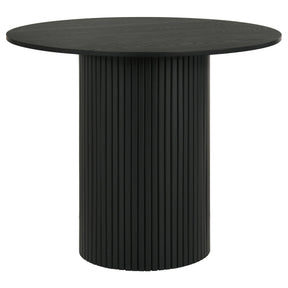  Coaster Furniture Hamlyn 193938BLK 43-inch Round Wood Counter Height Dining Table - Black IMAGE 1