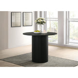  Coaster Furniture Hamlyn 193938BLK 43-inch Round Wood Counter Height Dining Table - Black IMAGE 2
