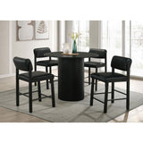  Coaster Furniture Hamlyn 193938BLK 43-inch Round Wood Counter Height Dining Table - Black IMAGE 6