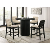  Coaster Furniture Hamlyn 193938BLK 43-inch Round Wood Counter Height Dining Table - Black IMAGE 9