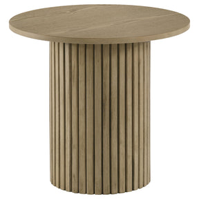  Coaster Furniture Hamlyn 193938NAT 43-inch Round Wood Counter Height Dining Table - Natural Oak IMAGE 1
