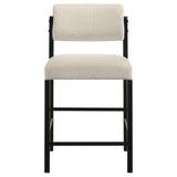  Coaster Furniture Kehoe 193939BLK Set of 2 Upholstered Counter Height Chair - Cream/Black IMAGE 10