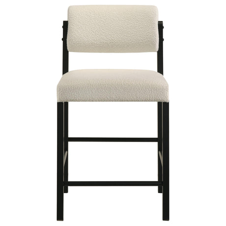  Coaster Furniture Kehoe 193939BLK Set of 2 Upholstered Counter Height Chair - Cream/Black IMAGE 10