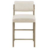  Coaster Furniture Kehoe 193939NAT Set of 2 Upholstered Counter Height Chair - Cream/Natural Oak IMAGE 6