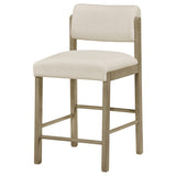  Coaster Furniture Kehoe 193939NAT Set of 2 Upholstered Counter Height Chair - Cream/Natural Oak IMAGE 8