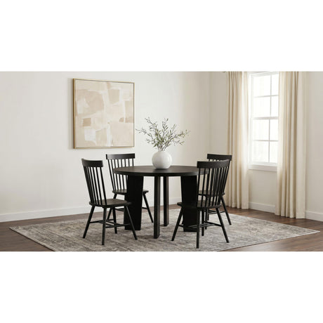  Coaster Furniture Strouse 193940BLK 47-inch Round Wood Dining Room Table - Black IMAGE 13