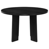  Coaster Furniture Strouse 193940BLK 47-inch Round Wood Dining Room Table - Black IMAGE 7