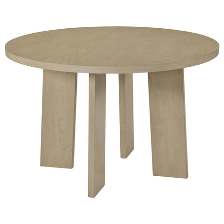  Coaster Furniture Strouse 193940NAT 47-inch Round Wood Dining Room Table - Natural Oak IMAGE 1