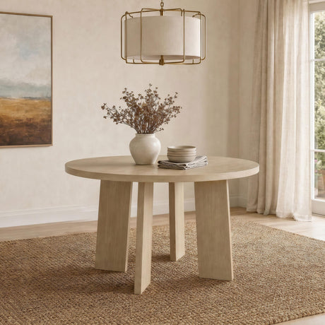  Coaster Furniture Strouse 193940NAT 47-inch Round Wood Dining Room Table - Natural Oak IMAGE 5