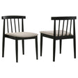 Coaster Furniture Cullen 193942BLK Set of 2 Dining Side Chair Upholstered Seat - Black IMAGE 1