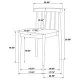  Coaster Furniture Cullen 193942BLK Set of 2 Dining Side Chair Upholstered Seat - Black IMAGE 11