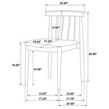  Coaster Furniture Cullen 193942NAT Set of 2 Dining Side Chair Upholstered Seat - Natural Oak IMAGE 12