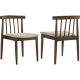  Coaster Furniture Cullen 193942WAL Set of 2 Dining Side Chair Upholstered Seat - Walnut IMAGE 1