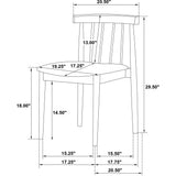  Coaster Furniture Cullen 193942WAL Set of 2 Dining Side Chair Upholstered Seat - Walnut IMAGE 13