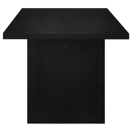  Coaster Furniture Decker 193951BLK 82-inch Rectangular Wood Dining Table - Black IMAGE 3