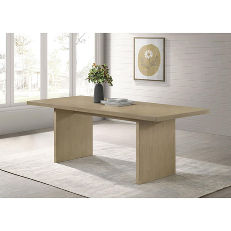  Coaster Furniture Decker 193951NAT 82-inch Rectangular Wood Dining Table - Natural Oak IMAGE 2