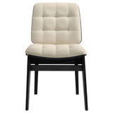  Coaster Furniture Redbridge 193952BLK Set of 2 Velvet Upholstered Side Chair - Cream/Black IMAGE 5