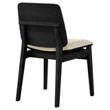  Coaster Furniture Redbridge 193952BLK Set of 2 Velvet Upholstered Side Chair - Cream/Black IMAGE 6