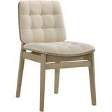  Coaster Furniture Redbridge 193952NAT Set of 2 Velvet Upholstered Side Chair - Cream/Natural Oak IMAGE 3