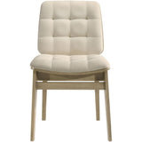  Coaster Furniture Redbridge 193952NAT Set of 2 Velvet Upholstered Side Chair - Cream/Natural Oak IMAGE 4