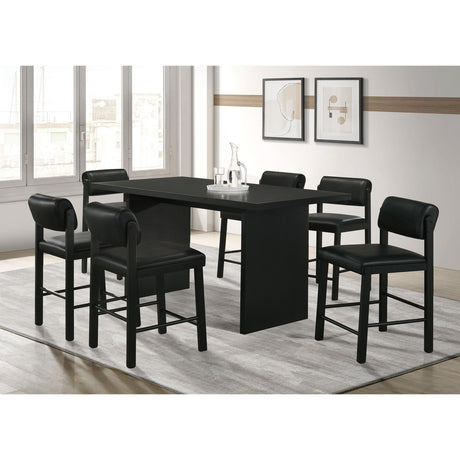  Coaster Furniture Decker 193958BLK 70-inch Rectangular Wood Counter Height Dining Table - Black IMAGE 9