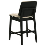  Coaster Furniture Redbridge 193959BLK Set of 2 Velvet Upholstered Counter Chair - Cream/Black IMAGE 5