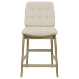  Coaster Furniture Redbridge 193959NAT Set of 2 Velvet Upholstered Counter Chair - Cream/Natural Oak IMAGE 5