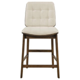  Coaster Furniture Redbridge 193959WAL Set of 2 Velvet Upholstered Counter Chair - Cream/Walnut IMAGE 6
