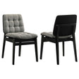  Coaster Furniture Redbridge 193962BLK Set of 2 Velvet Upholstered Side Chair - Grey/Black IMAGE 1