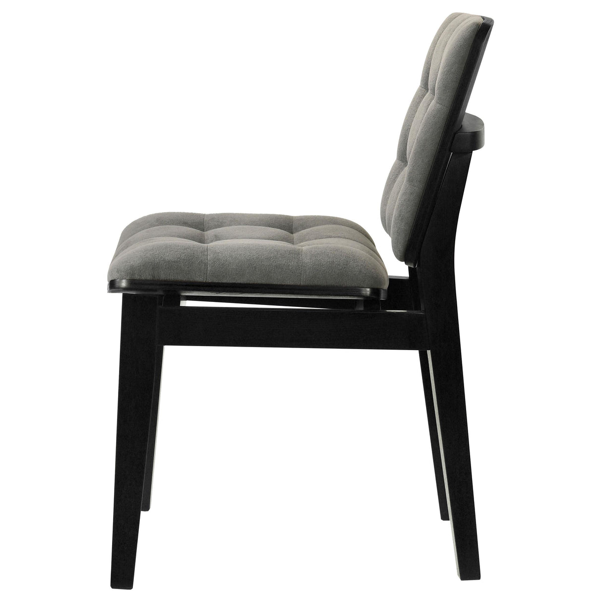  Coaster Furniture Redbridge 193962BLK Set of 2 Velvet Upholstered Side Chair - Grey/Black IMAGE 2