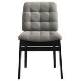  Coaster Furniture Redbridge 193962BLK Set of 2 Velvet Upholstered Side Chair - Grey/Black IMAGE 6