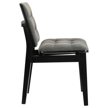  Coaster Furniture Redbridge 193962BLK Set of 2 Velvet Upholstered Side Chair - Grey/Black IMAGE 7