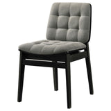  Coaster Furniture Redbridge 193962BLK Set of 2 Velvet Upholstered Side Chair - Grey/Black IMAGE 8