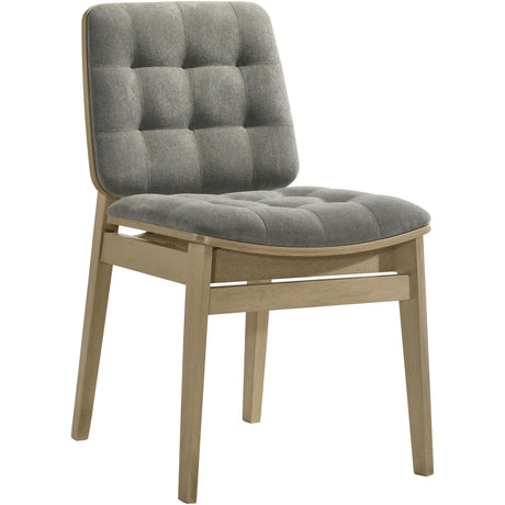  Coaster Furniture Redbridge 193962NAT Set of 2 Velvet Upholstered Side Chair - Grey/Natural Oak IMAGE 3