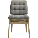  Coaster Furniture Redbridge 193962NAT Set of 2 Velvet Upholstered Side Chair - Grey/Natural Oak IMAGE 4