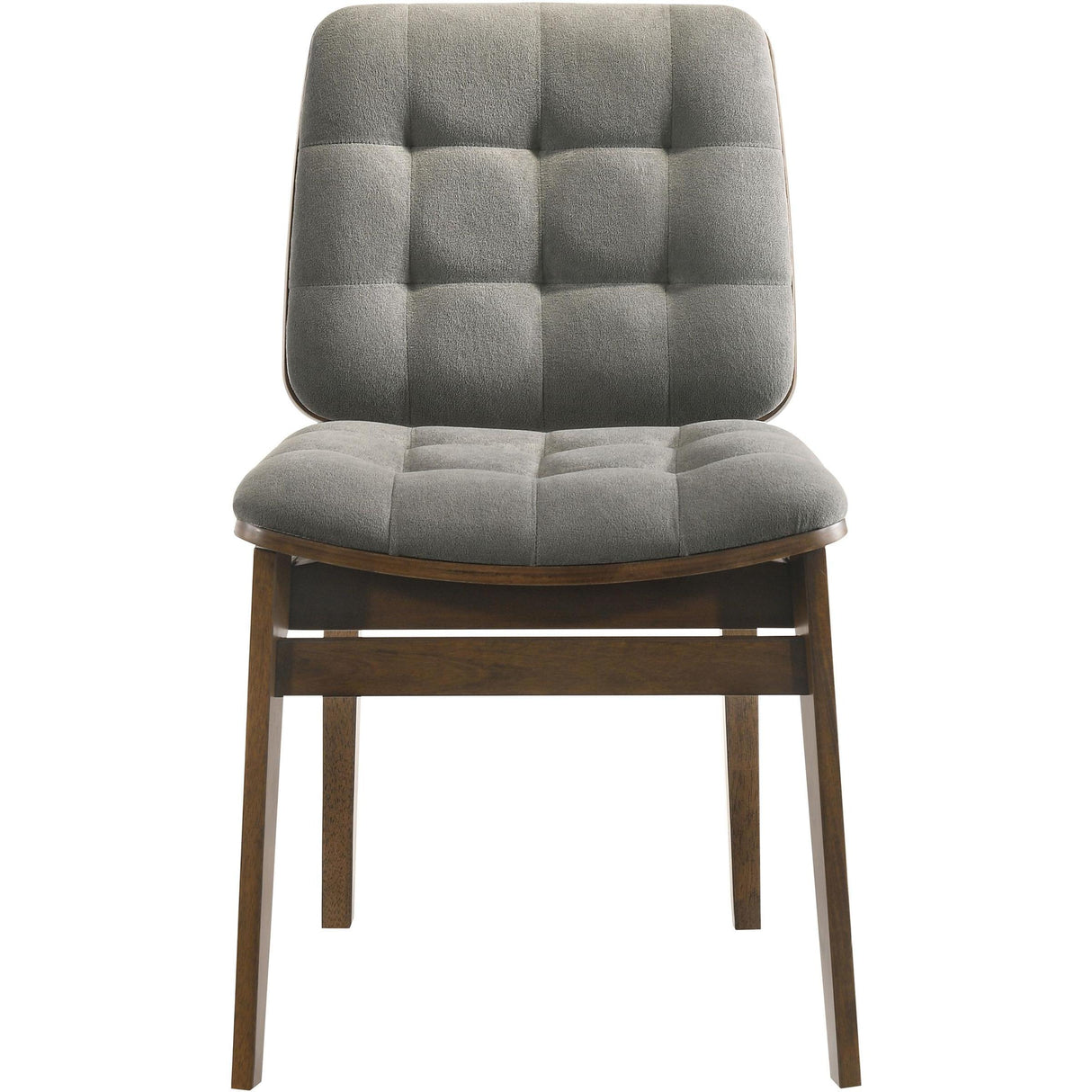  Coaster Furniture Redbridge 193962WAL Set of 2 Velvet Upholstered Side Chair - Grey/Walnut IMAGE 4