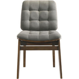  Coaster Furniture Redbridge 193962WAL Set of 2 Velvet Upholstered Side Chair - Grey/Walnut IMAGE 4